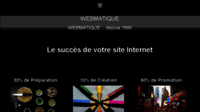 What Webmatique.fr website looked like in 2018 (5 years ago)