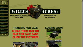 What Willysacres.com website looked like in 2018 (5 years ago)