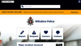 What Wiltshire.police.uk website looked like in 2018 (5 years ago)