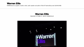 What Warrenellis.com website looked like in 2018 (5 years ago)