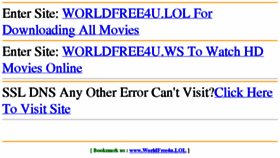 What Worldfree4u.com website looked like in 2018 (5 years ago)