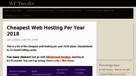 What Wp-tweaks.com website looked like in 2018 (5 years ago)