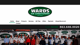 What Wardsairconditioning.com website looked like in 2018 (5 years ago)
