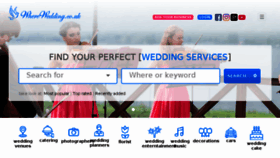 What Wherewedding.co.uk website looked like in 2018 (5 years ago)