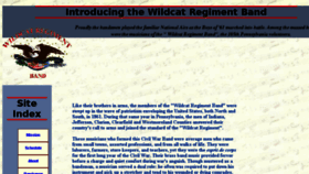 What Wildcatband.com website looked like in 2018 (5 years ago)