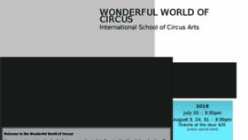 What Wonderfulworldofcircus.com website looked like in 2018 (5 years ago)