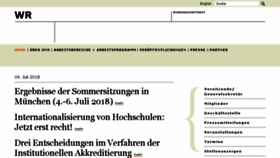 What Wissenschaftsrat.de website looked like in 2018 (5 years ago)