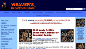What Weaversdepartmentstore.com website looked like in 2018 (5 years ago)