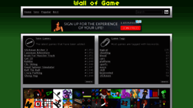 What Wallofgame.com website looked like in 2018 (5 years ago)