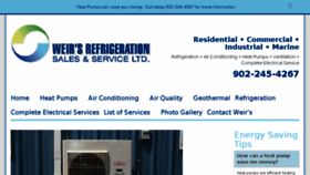 What Weirsrefrigeration.ca website looked like in 2018 (5 years ago)