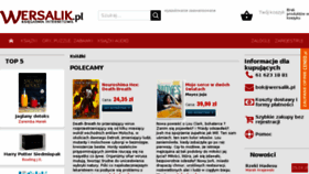 What Wersalik.pl website looked like in 2018 (5 years ago)