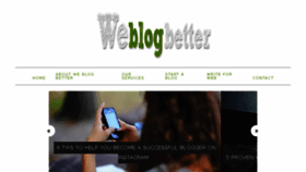 What Weblogbetter.com website looked like in 2018 (5 years ago)