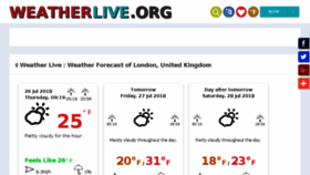 What Weatherlive.org website looked like in 2018 (5 years ago)