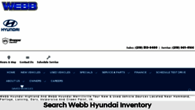 What Webbhyundai.com website looked like in 2018 (5 years ago)