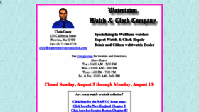 What Watertownwatchandclock.com website looked like in 2018 (5 years ago)