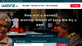 What Woonz.nl website looked like in 2018 (5 years ago)