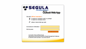 What Webmail.segula.fr website looked like in 2018 (5 years ago)