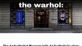 What Warhol.org website looked like in 2018 (5 years ago)