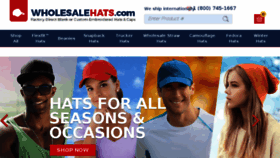 What Wholesalehats.com website looked like in 2018 (5 years ago)