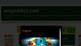 What Wizpredict.com website looked like in 2018 (5 years ago)