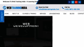 What Webtrainingindia.com website looked like in 2018 (5 years ago)