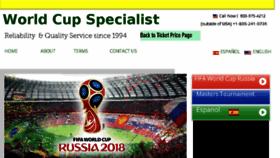 What Worldcupspecialist.com website looked like in 2018 (5 years ago)