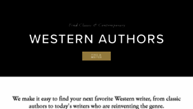 What Westernauthors.com website looked like in 2018 (5 years ago)