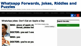 What Whatsappforwards.com website looked like in 2018 (5 years ago)