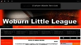 What Woburnlittleleague.org website looked like in 2018 (5 years ago)