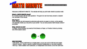 What Webmathminute.com website looked like in 2018 (5 years ago)