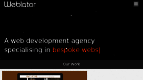 What Weblator.com website looked like in 2018 (5 years ago)