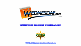 What Wednesday.com website looked like in 2018 (5 years ago)