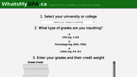 What Whatsmygpa.ca website looked like in 2018 (5 years ago)