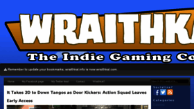 What Wraithkal.com website looked like in 2018 (5 years ago)
