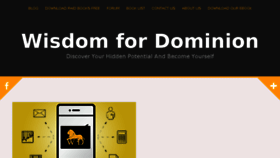 What Wisdomfordominion.com website looked like in 2018 (5 years ago)