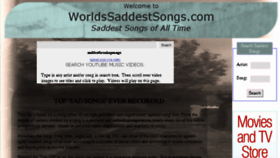 What Worldssaddestsongs.com website looked like in 2018 (5 years ago)