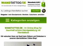 What Wandtattoo.de website looked like in 2018 (5 years ago)