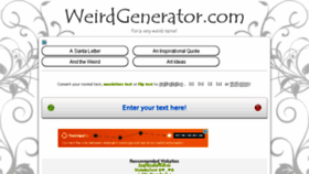What Weirdgenerator.com website looked like in 2018 (5 years ago)