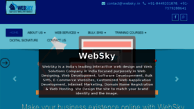 What Websky.in website looked like in 2018 (7 years ago)