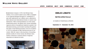 What Williamhavugallery.com website looked like in 2018 (5 years ago)