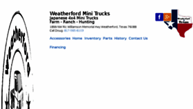 What Weatherfordminitrucks.com website looked like in 2018 (5 years ago)