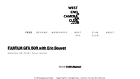 What Westendcameraclub.com website looked like in 2018 (5 years ago)