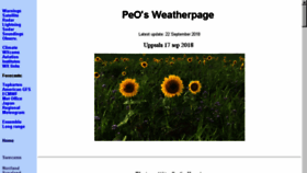 What Weatherpage.se website looked like in 2018 (5 years ago)