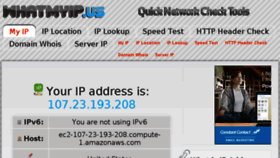 What Whatmyip.us website looked like in 2018 (5 years ago)