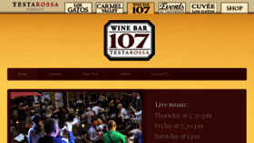What Winebar107.com website looked like in 2018 (5 years ago)