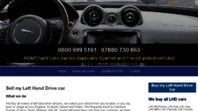 What Webuylefthanddrives.co.uk website looked like in 2018 (5 years ago)