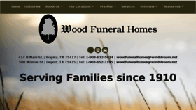 What Woodfuneralhomes.com website looked like in 2018 (5 years ago)