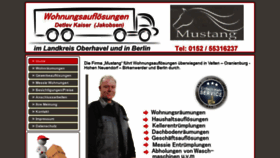 What Wohnungsaufloesungen-mustang.de website looked like in 2018 (5 years ago)