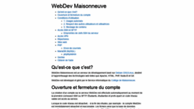What Webdev.cmaisonneuve.qc.ca website looked like in 2018 (5 years ago)