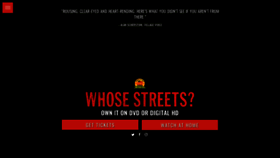 What Whosestreetsfilm.com website looked like in 2018 (5 years ago)
